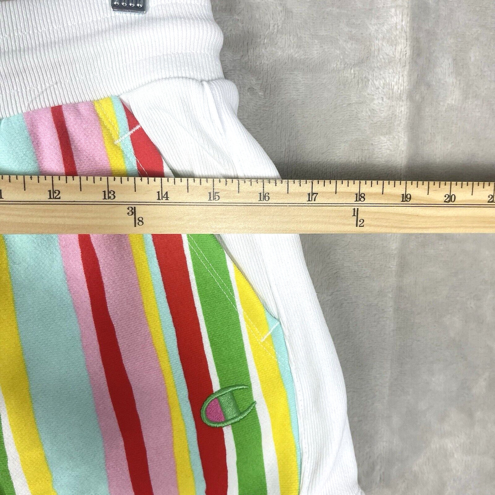 Champion X Susan Alexandra Stripe Reverse Weave Shorts Women's Small Beaded - Picture 8 of 11